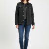 Onque Casual Textured Jacket – Collared Snap Front