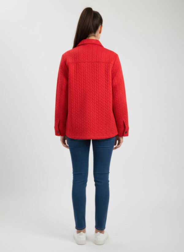 Casual Textured Jacket with Snap-Front Collar