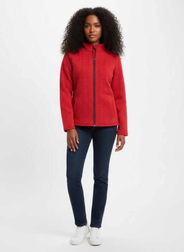 Onque Mock Neck Textured Jacket