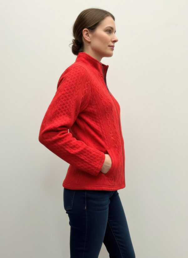 Onque Mock Neck Textured Jacket