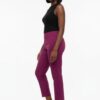Tailored Pull-On Ankle Pants with Hem Slits