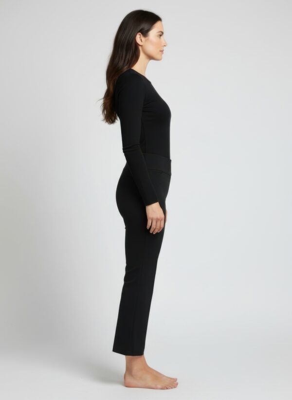 Pull-On Bootcut Pants with Stretch Front Pockets