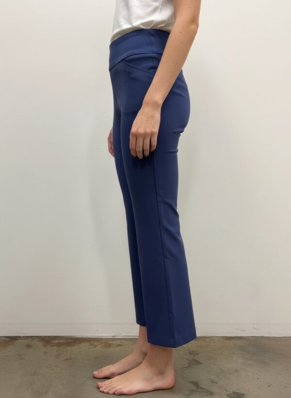 Solid Pull-On Bootcut Pants with Front Pockets