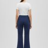 Solid Pull-On Bootcut Pants with Front Pockets
