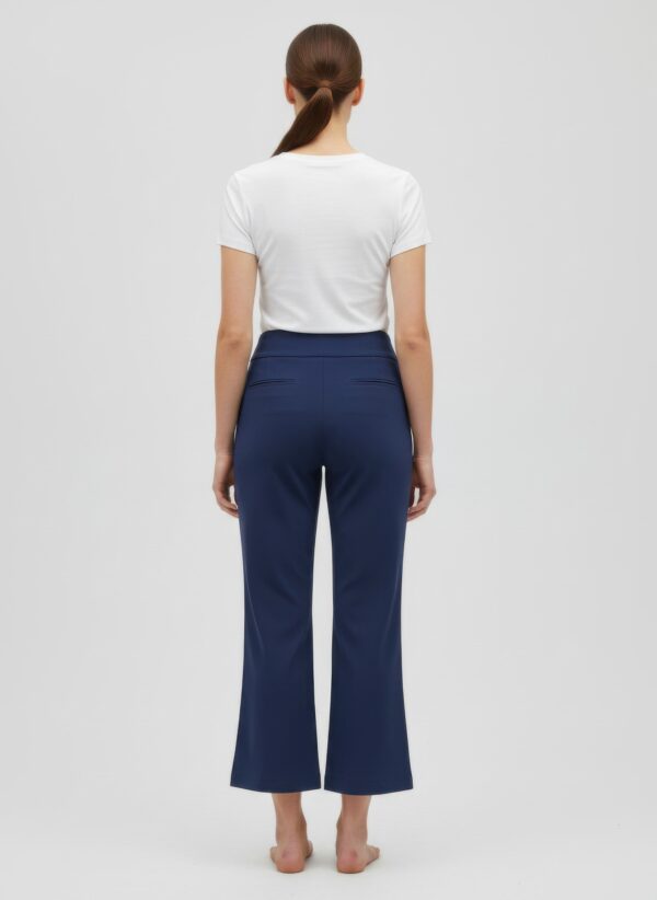 Solid Pull-On Bootcut Pants with Front Pockets
