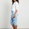 Printed Pedal Pushers – Pull-On Crop with Welt Pockets