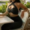 Crisscross Halter Top with Twisted Knot – Self-Tie Set