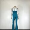Strapless Cut-Out Jumpsuit with Flared Leg
