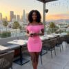 Off-Shoulder Mini Dress with Back Strap Accent