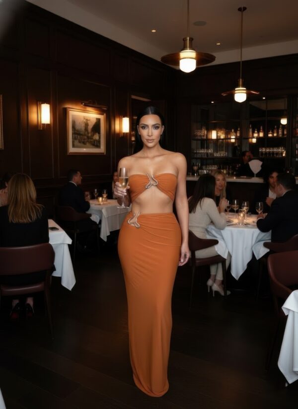 Tube Top & Fitted Skirt Set with Trim Detail