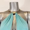 Strapless Midi Dress with Necklace-Style Detail
