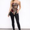 Savanna Rose Asymmetrical Tube Top – Printed Cotton-Blend