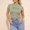 Cropped Fitted Baby Tee with Subtle Graphic