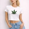 Cannabis Leaf Crop Tee – Screen-Printed Graphic