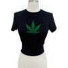 Cannabis Leaf Crop Tee – Screen-Print Graphic