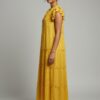 Mlle Gabrielle Cap Sleeve Ruffle-Hem Dress