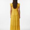 Mlle Gabrielle Cap Sleeve Ruffle-Hem Dress