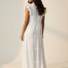 Gabrielle Ruffle Cap Sleeve Dress – Rayon-Blend