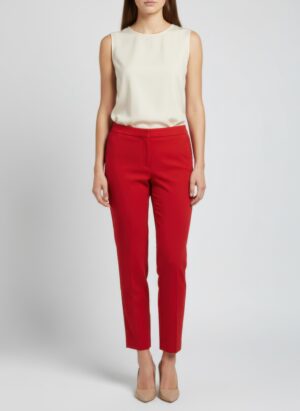 Zac & Rachel Ruffle-Pocket Slim Ankle Pants