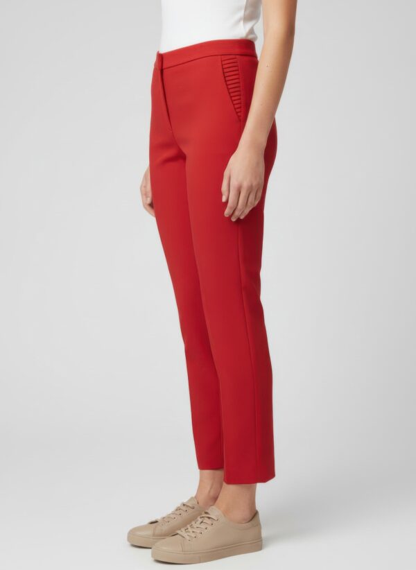 Zac & Rachel Ruffle-Pocket Slim Ankle Pants