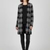 Open Cardigan Sweater – Allover Printed Cotton-Viscose