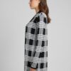 Open Cardigan Sweater – Allover Printed Cotton-Viscose