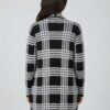 Open Cardigan Sweater – Allover Printed Cotton-Viscose