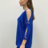 Cable & Gauge Pullover Sweater with Grommet Sleeves