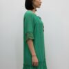 Gabrielle Elbow Sleeve Dress with Crochet & Tassels