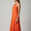 Mlle Gabrielle Sleeveless Dress with Gold Necklace Detail
