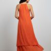 Mlle Gabrielle Sleeveless Dress with Gold Necklace Detail