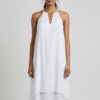 Mlle Gabrielle Sleeveless Dress with Gold Necklace Detail