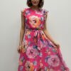 Shelby & Palmer Floral Ruffle-Sleeve Dress