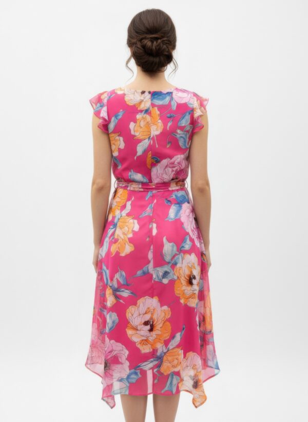 Shelby & Palmer Floral Ruffle-Sleeve Dress
