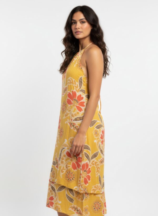 Mlle Gabrielle Floral High-Low Sleeveless Dress