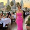 Draped Grecian Maxi Dress with Asymmetrical Hardware