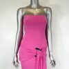 Draped Grecian Maxi Dress with Asymmetrical Hardware