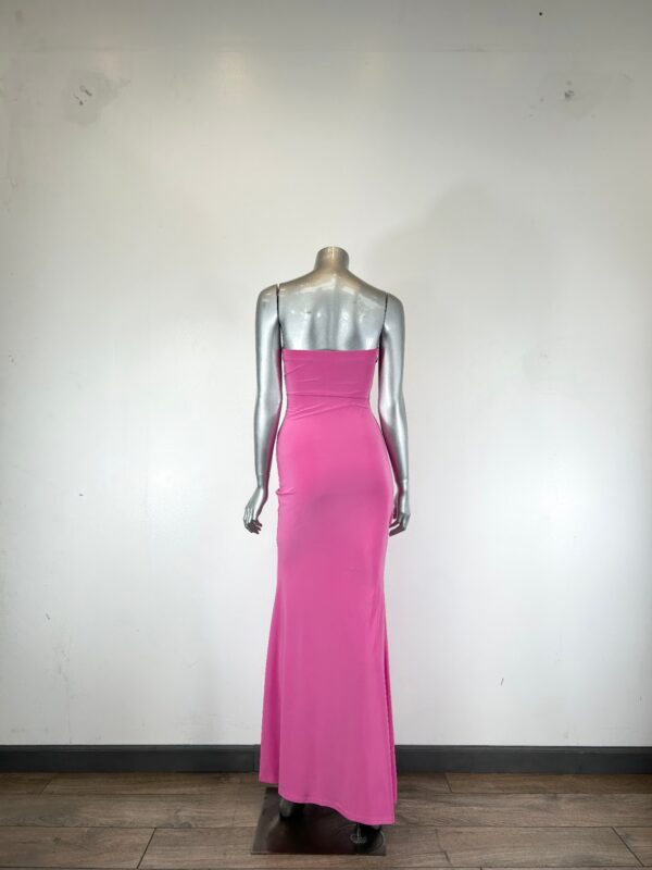 Draped Grecian Maxi Dress with Asymmetrical Hardware