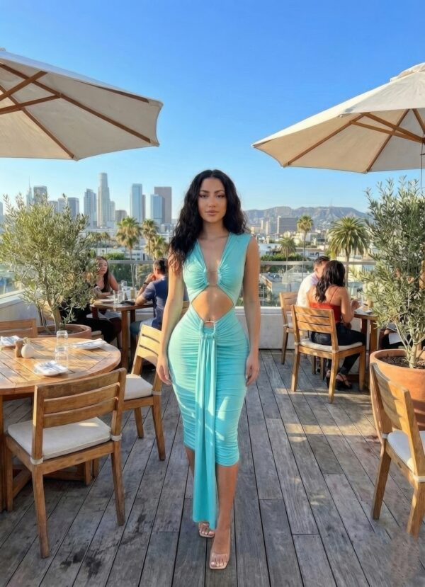 Body-con Midi Dress – Vibrant Stretch Jersey