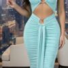 Body-con Midi Dress – Vibrant Stretch Jersey