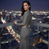 Long Sleeve Maxi Dress with Chain Side Detail