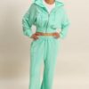 French Terry Wide-Leg Pants – Acid Wash