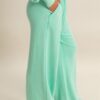 French Terry Wide-Leg Pants – Acid Wash
