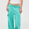 Mineral Wash Wide Leg Cargo Pants – High-Rise Cotton