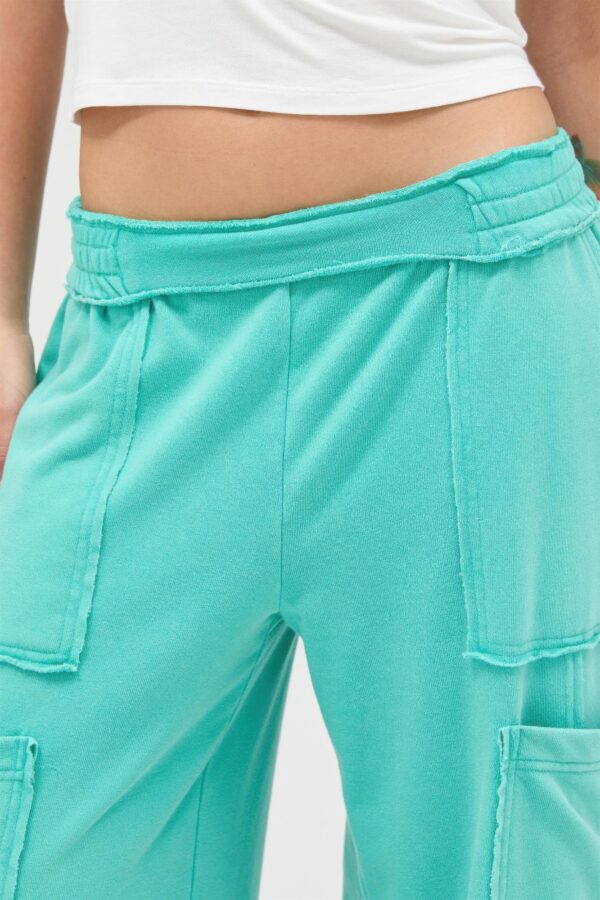 Mineral Wash Wide Leg Cargo Pants – High-Rise Cotton