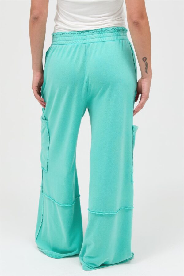 Mineral Wash Wide Leg Cargo Pants – High-Rise Cotton