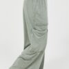 Mineral Wash High-Rise Wide Leg Cargo Pants
