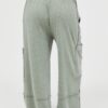Mineral Wash High-Rise Wide Leg Cargo Pants