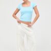 Mineral Wash Wide-Leg Cargo Pants – High Rise