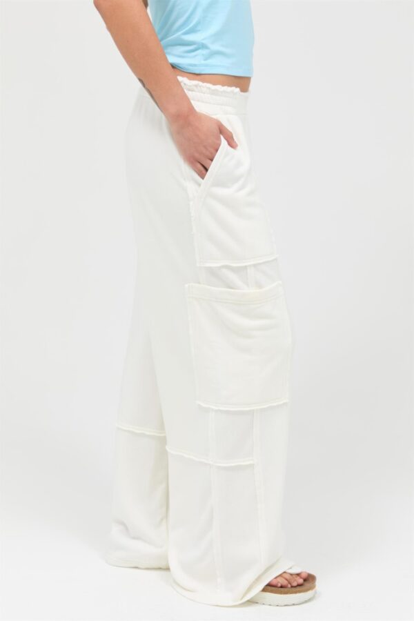 Mineral Wash Wide-Leg Cargo Pants – High Rise